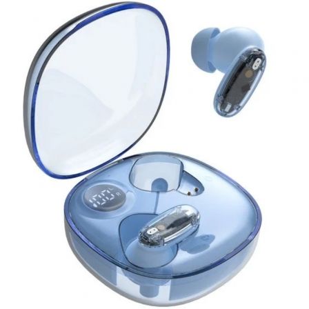 Mars Gaming Auriculares Bluetooth Mhib2 con Estuche de Carga Autonomía 7h Azul